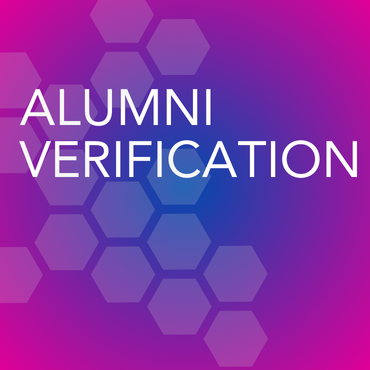 A button with text reading Alumni Verification